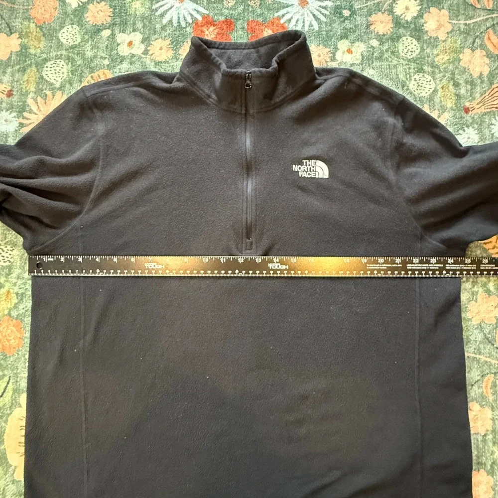 The North Face Mens Black TKA 100 Glacier 1/4 Zip‎ Fleece Pullover XL Regular